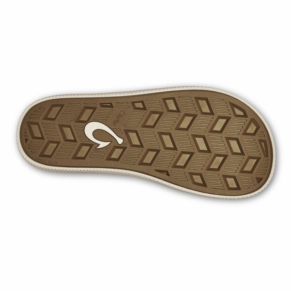 Olukai Men's Ulele Olu Slide - Pavement / Poi US519-873